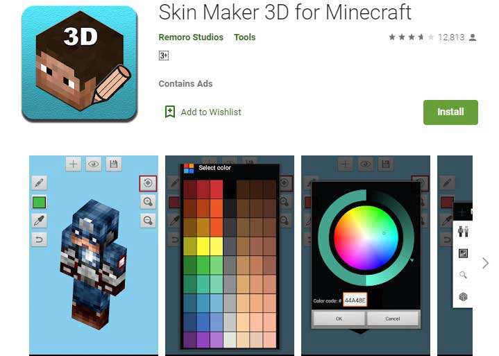 minecraft skin maker app