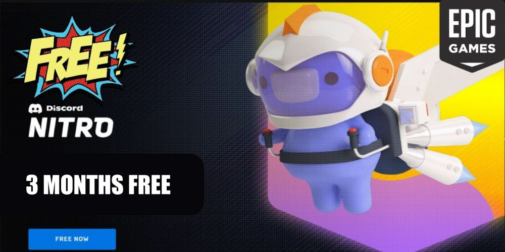 3 Months free Discord Nitro from Epic Store